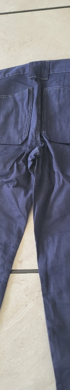Men's Navy Cargo Work Pants with Multiple Tool Pockets - Picture 3 of 5